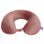 VIAGGI U Shape Round Memory Foam Soft Travel Neck Pillow for Neck Pain Relief Cervical Orthopedic Use Comfortable Neck Rest Pillow - Dusty Pink